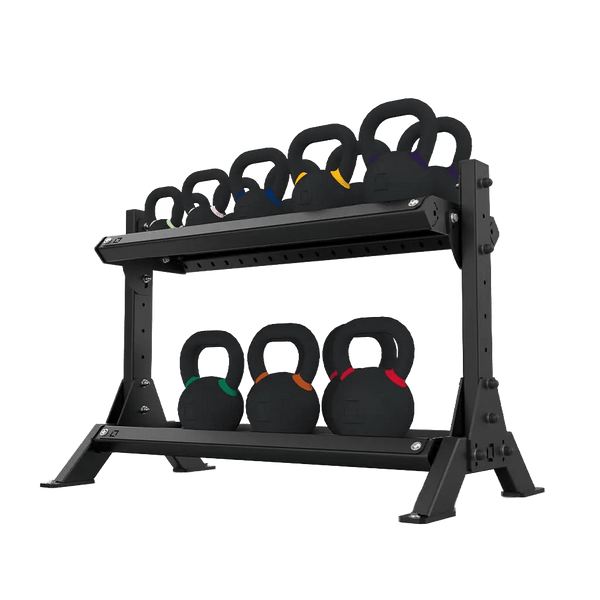 2 Tier 1.2m Kettlebell Rack with Kettlebell Set | BLK BOX