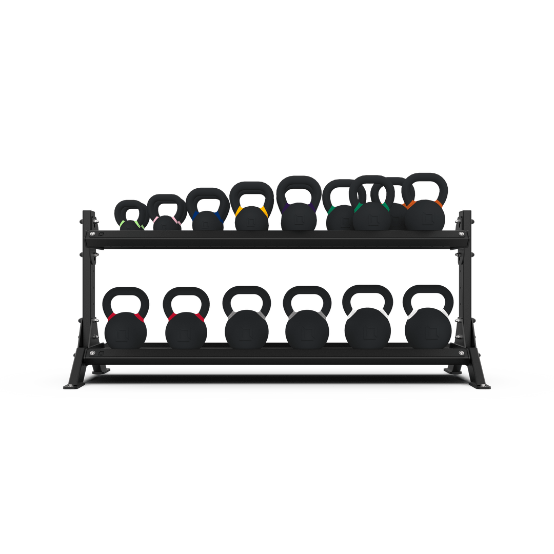 2 Tier Kettlebell Rack - 1.8m | Kettlebell Storage | BLK BOX