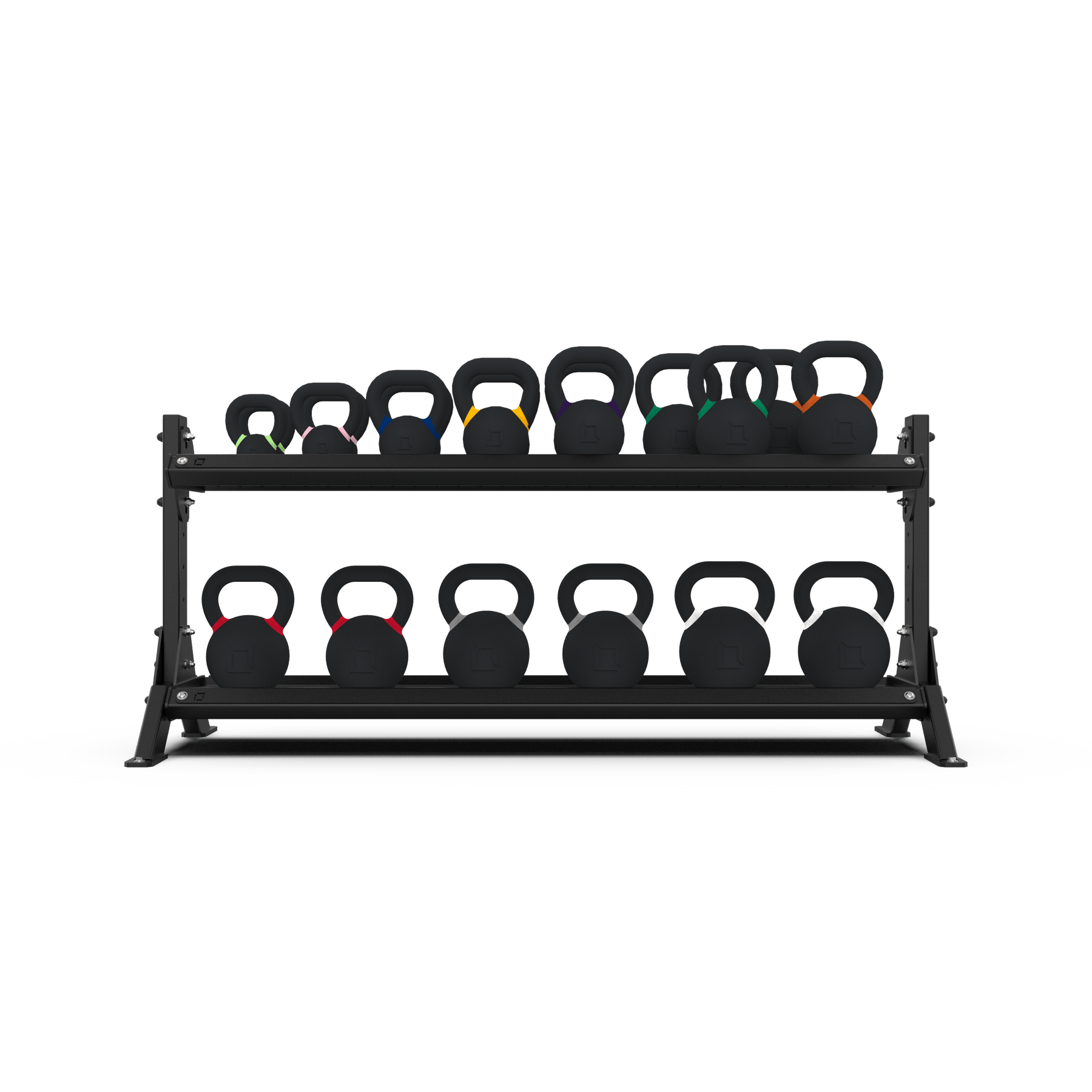 2 Tier Kettlebell Rack - 1.8m | Kettlebell Storage | BLK BOX