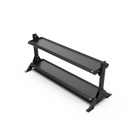 2 Tier 1.8m Kettlebell Rack with Kettlebell Set - BLK BOX