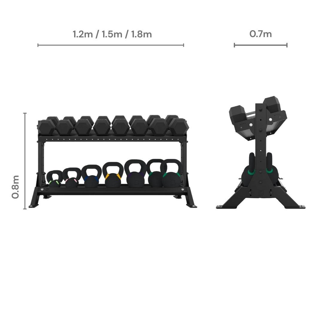 2 Tier Basecamp Storage System - 1.8m - BLK BOX