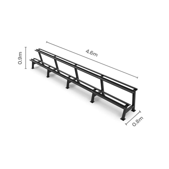 2 Tier Hex Dumbbell Rack 2.5kg - 50kg - BLK BOX