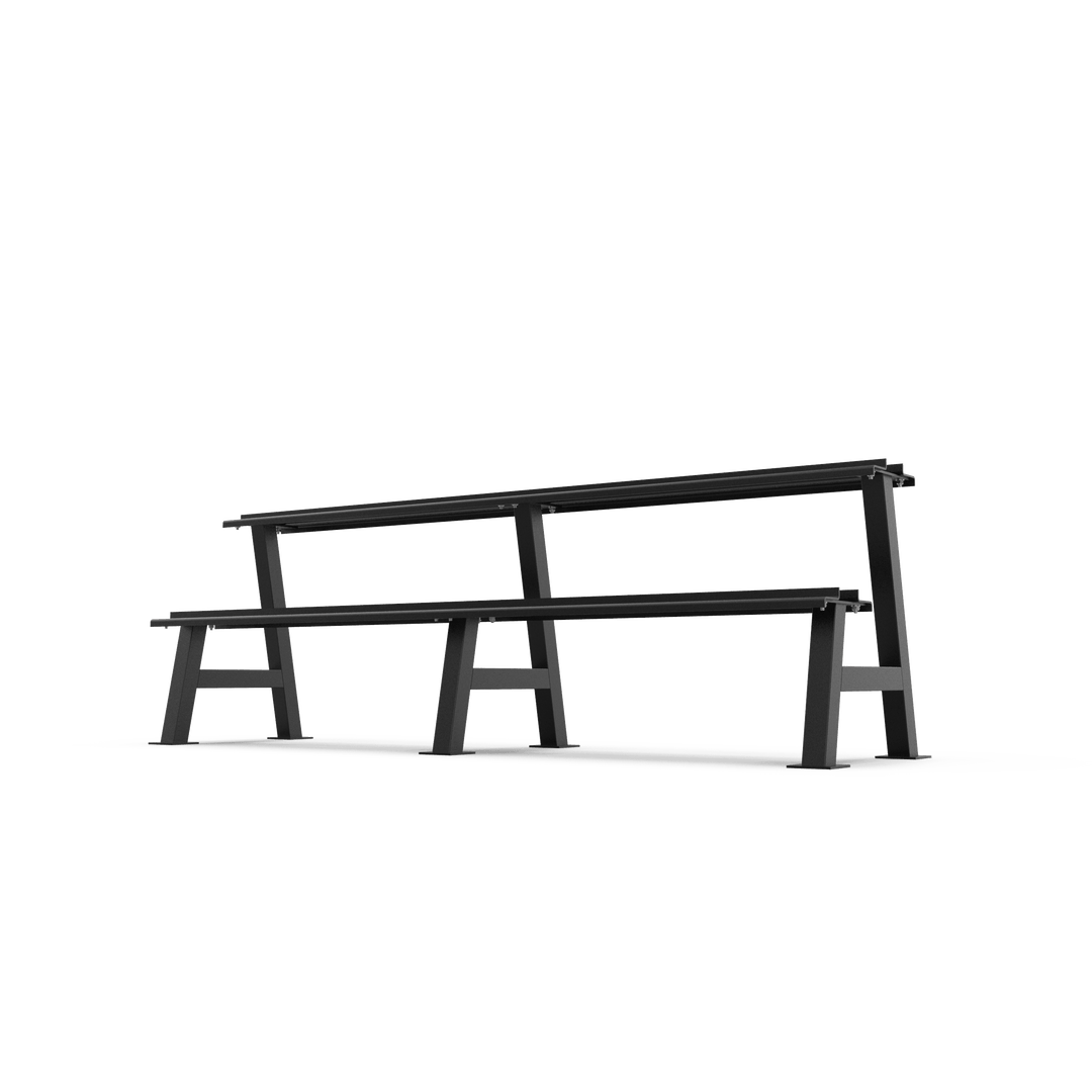 2 Tier Hex Dumbbell Rack with 2.5 - 30kg Hex Dumbbell Set - BLK BOX