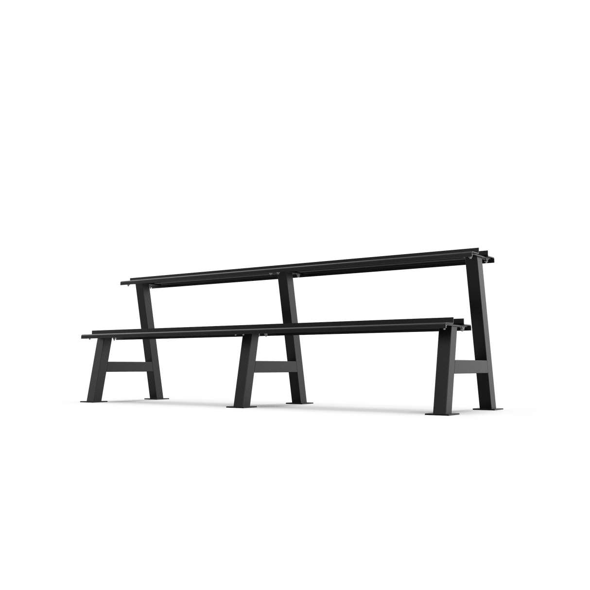 2 Tier Hex Dumbbell Rack with 2.5 - 30kg Hex Dumbbell Set - BLK BOX