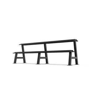 2 Tier Hex Dumbbell Rack with 2.5 - 30kg Hex Dumbbell Set - BLK BOX