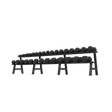 2 Tier Hex Dumbbell Rack with 2.5 - 40kg Hex Dumbbell Set | BLK BOX