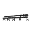 2 Tier Hex Dumbbell Rack with 2.5 - 50kg Hex Dumbbell Set | BLK BOX
