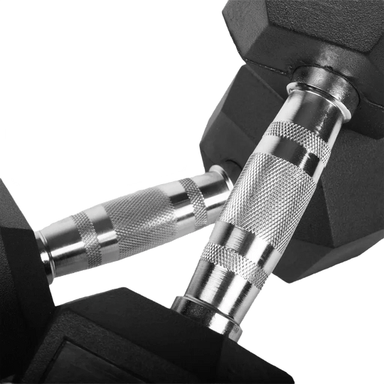 2 Tier Hex Dumbbell Rack with 2.5 - 50kg Hex Dumbbell Set - BLK BOX