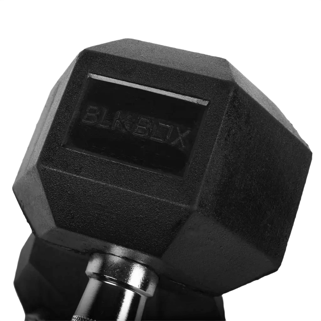 2 Tier Hex Dumbbell Rack with 2.5 - 50kg Hex Dumbbell Set - BLK BOX