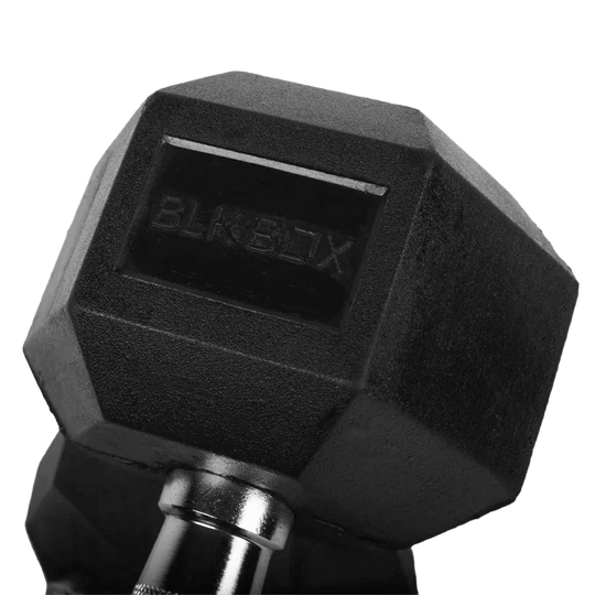 2 Tier Hex Dumbbell Rack with 2.5 - 50kg Hex Dumbbell Set - BLK BOX