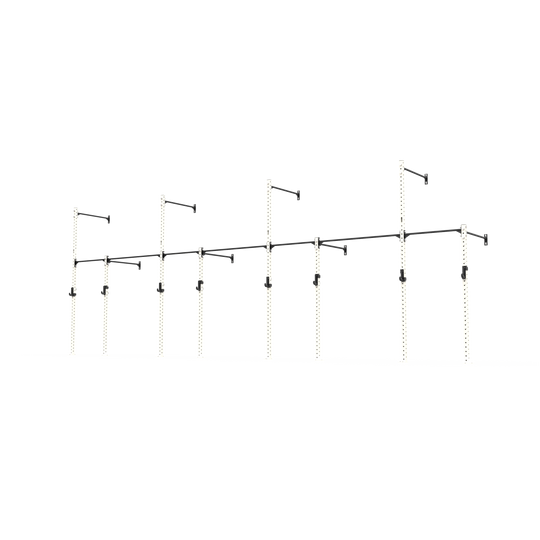 3 Series Wall Mounted High Low Rig 4 Bay