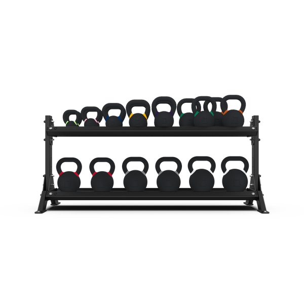 2 Tier 1.8m Kettlebell Rack with Kettlebell Set