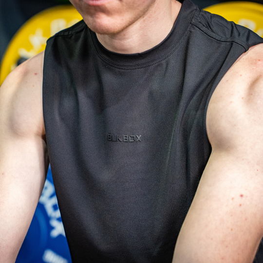 Black Sleeveless Workout Tee