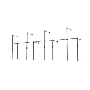 3 Series Wall Mounted High Low Rig 4 Bay | BLK BOX