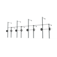 3 Series Wall Mounted High Low Rig 4 Bay | BLK BOX
