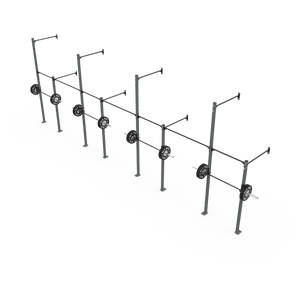 3 Series Wall Mounted High Low Rig 4 Bay | BLK BOX