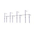 3 Series Wall Mounted High Low Rig 4 Bay | BLK BOX
