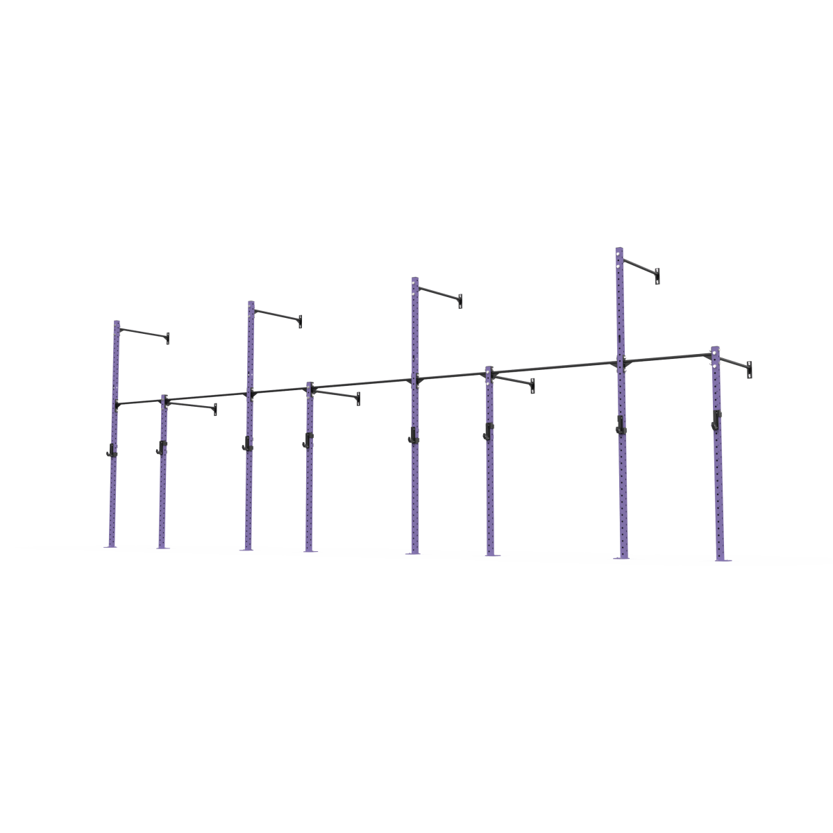 3 Series Wall Mounted High Low Rig 4 Bay | BLK BOX