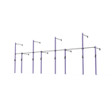 3 Series Wall Mounted High Low Rig 4 Bay | BLK BOX