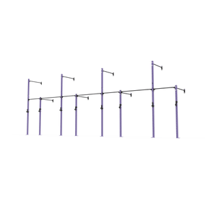 3 Series Wall Mounted High Low Rig 4 Bay | BLK BOX