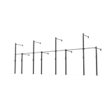 3 Series Wall Mounted High Low Rig 4 Bay | BLK BOX