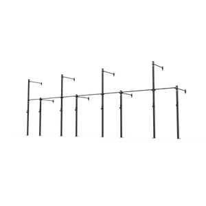 3 Series Wall Mounted High Low Rig 4 Bay | BLK BOX