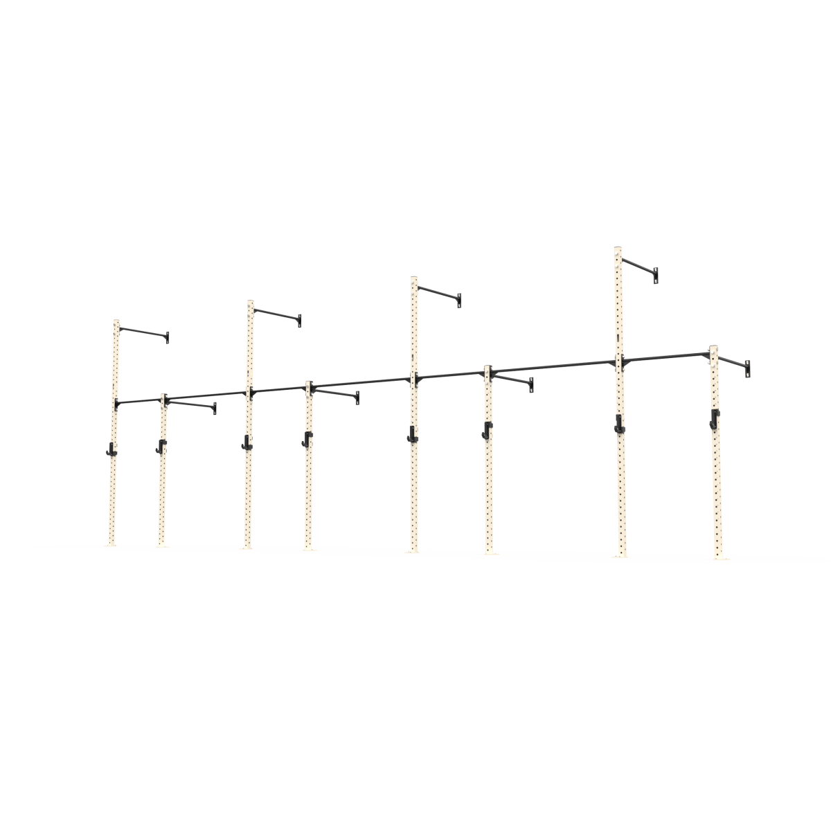 3 Series Wall Mounted High Low Rig 4 Bay | BLK BOX