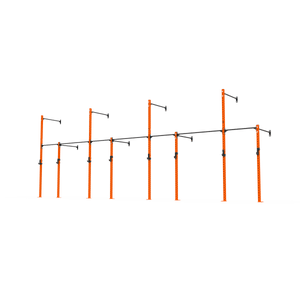 3 Series Wall Mounted High Low Rig 4 Bay | BLK BOX