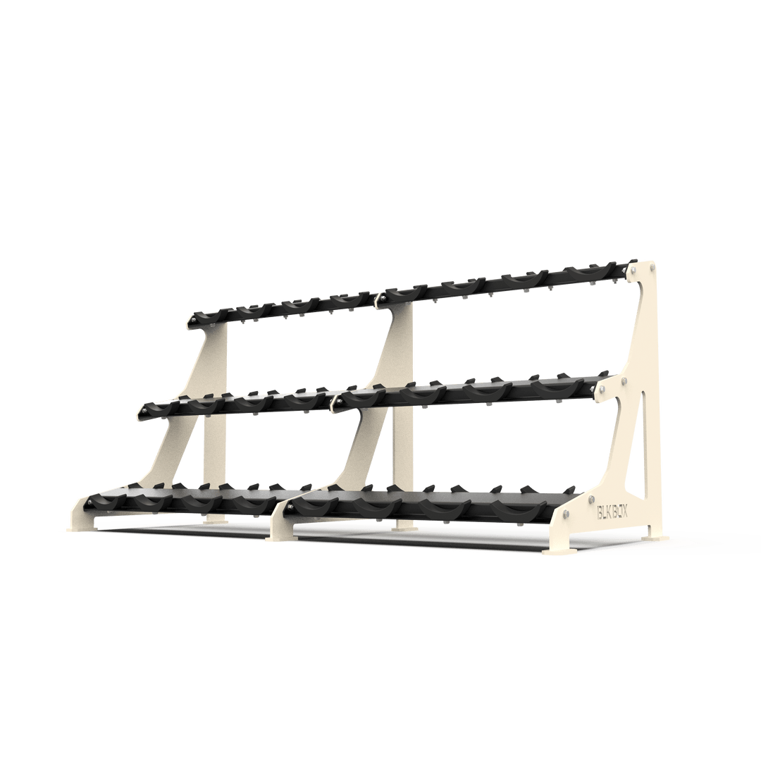 3 Tier Round Dumbbell Rack 2.5 - 30kg - BLK BOX