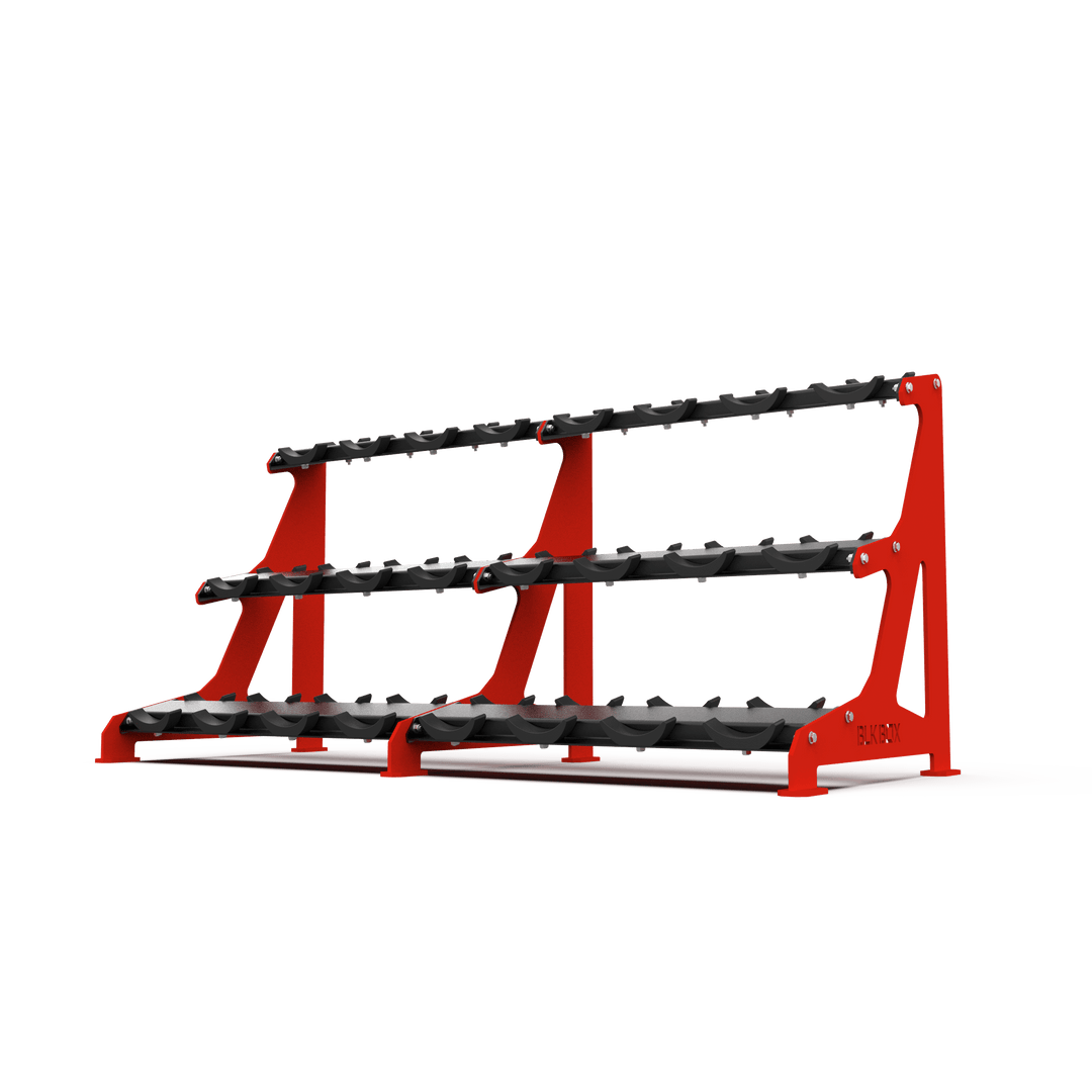 3 Tier Round Dumbbell Rack 2.5 - 30kg - BLK BOX