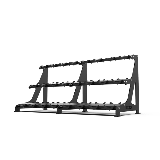 3 Tier Round Dumbbell Rack 2.5 - 30kg - BLK BOX