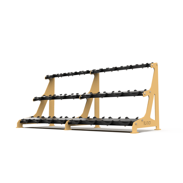 3 Tier Round Dumbbell Rack 2.5 - 30kg - BLK BOX