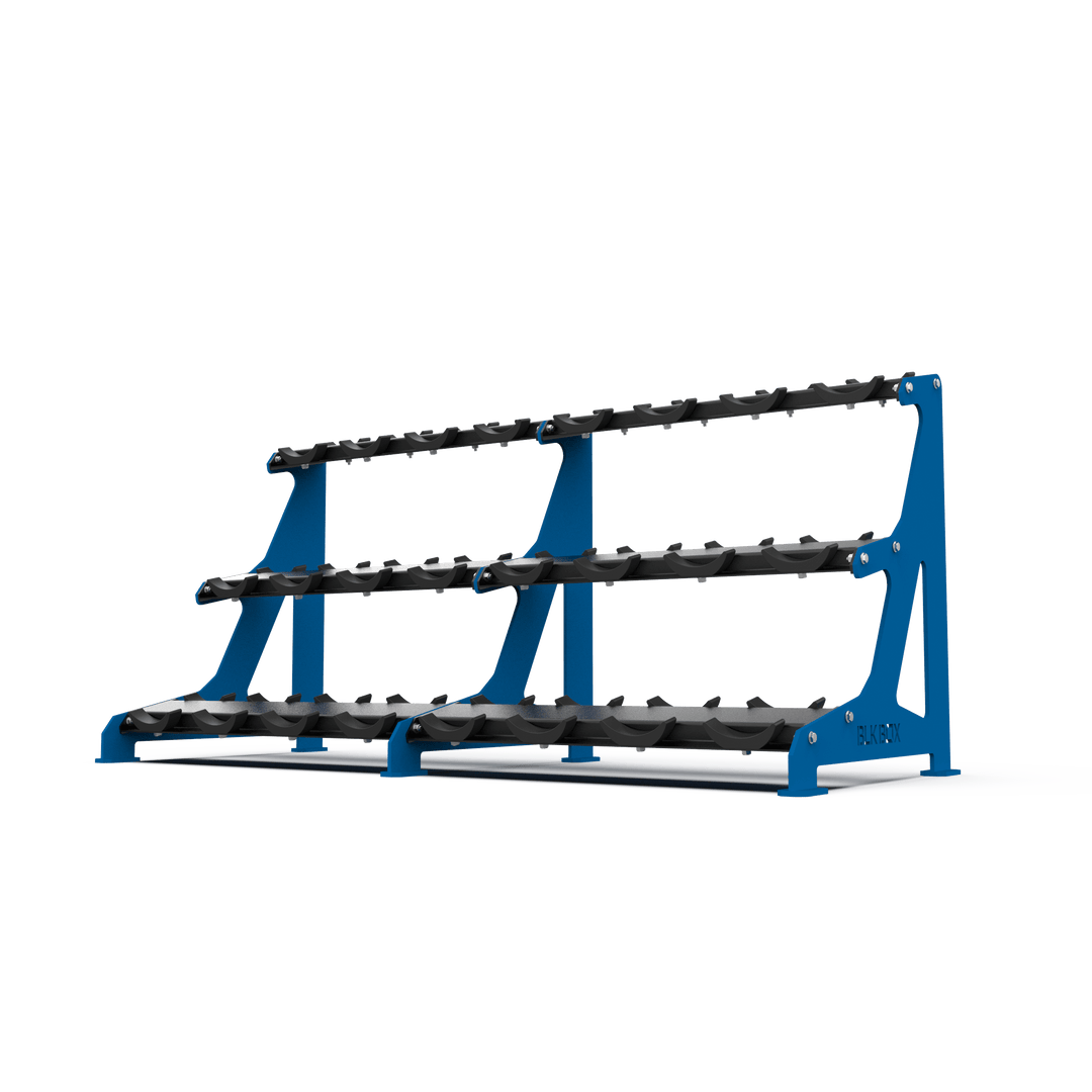 3 Tier Round Dumbbell Rack 2.5 - 30kg - BLK BOX