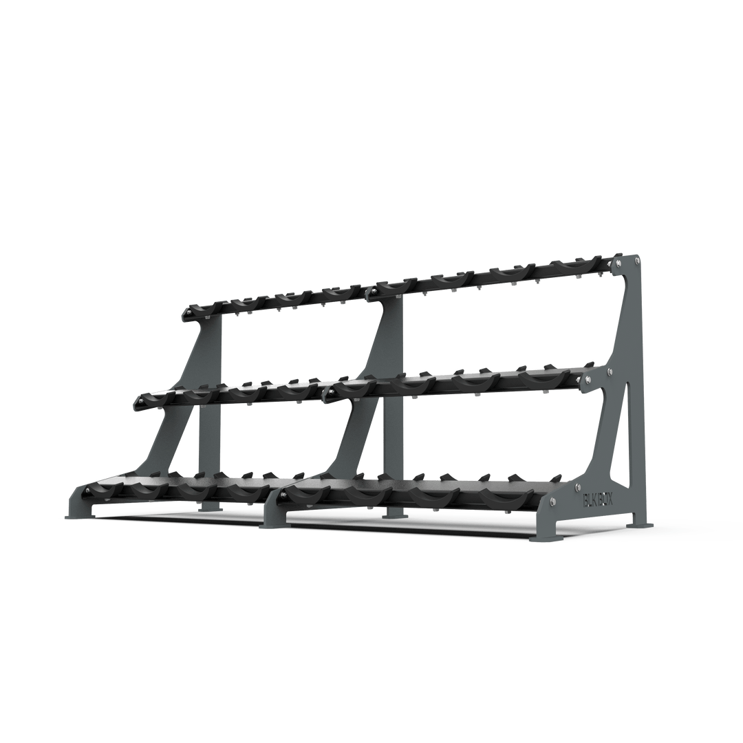 3 Tier Round Dumbbell Rack 2.5 - 30kg - BLK BOX