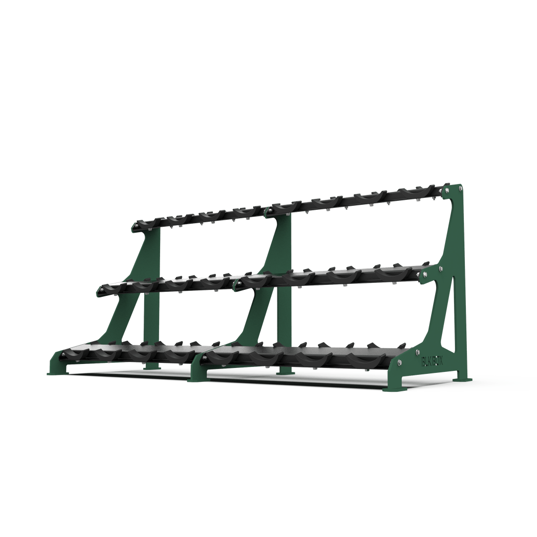 3 Tier Round Dumbbell Rack 2.5 - 30kg - BLK BOX