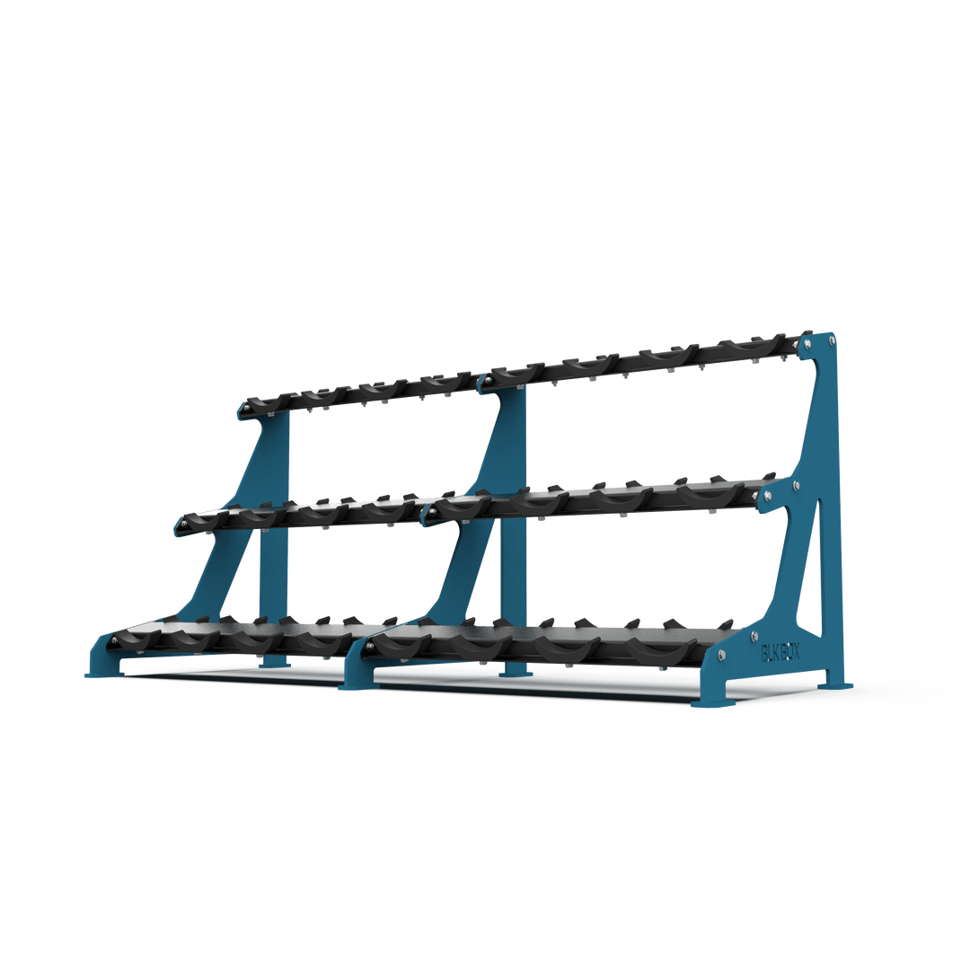 3 Tier Round Dumbbell Rack 2.5 - 30kg - BLK BOX