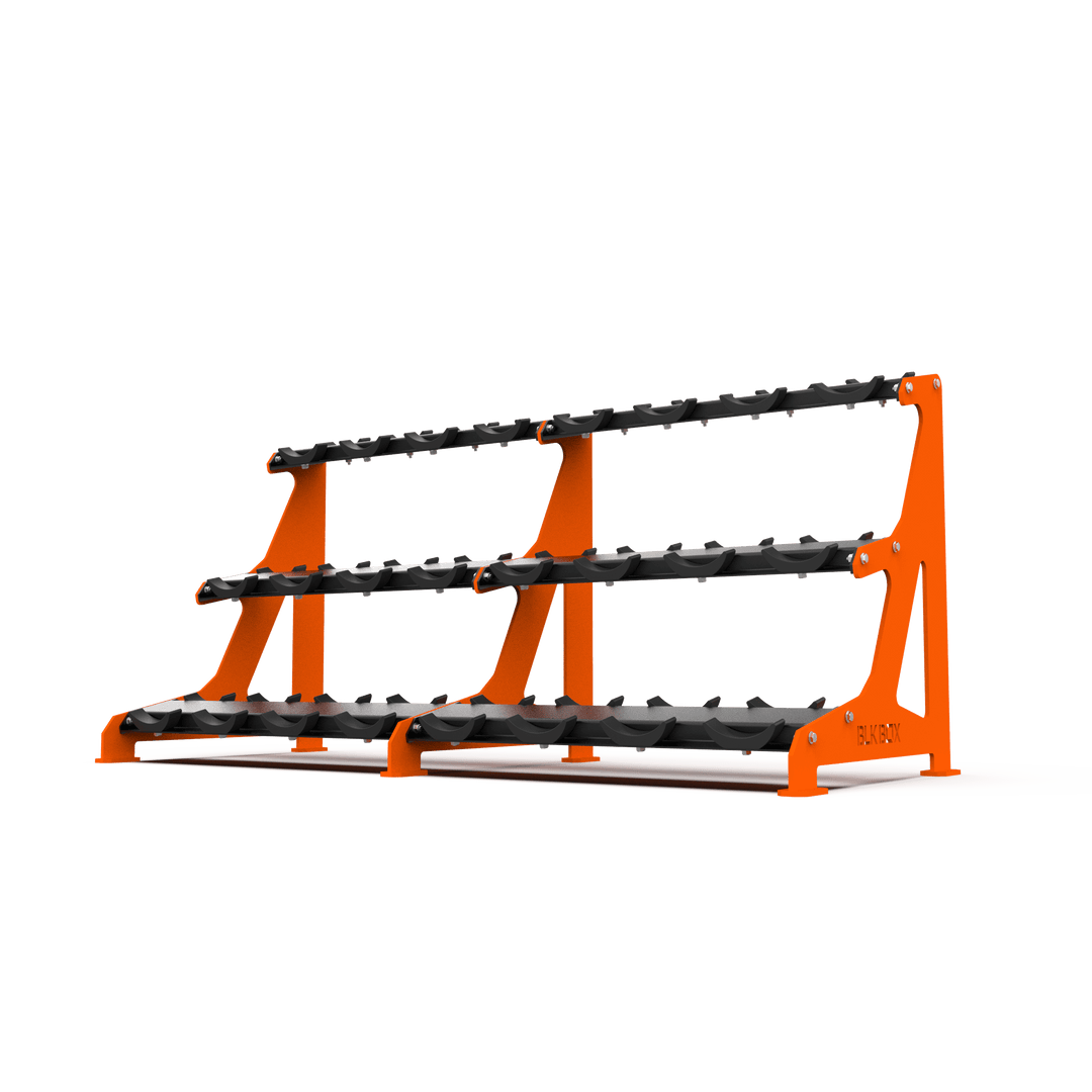 3 Tier Round Dumbbell Rack 2.5 - 30kg - BLK BOX