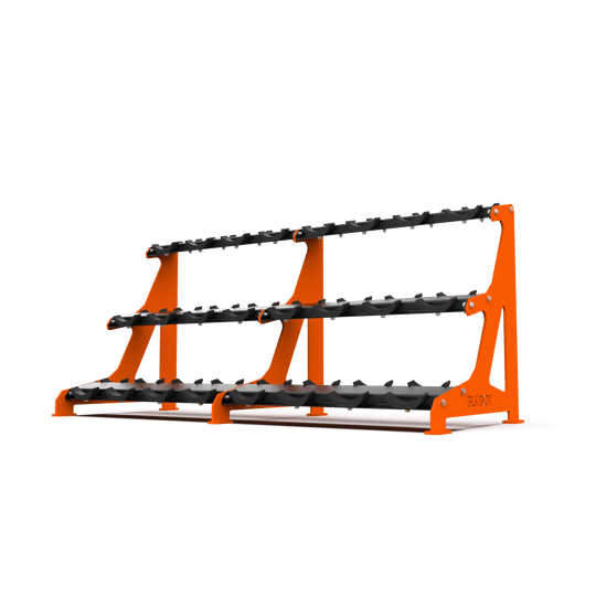 3 Tier Round Dumbbell Rack 2.5 - 30kg - BLK BOX