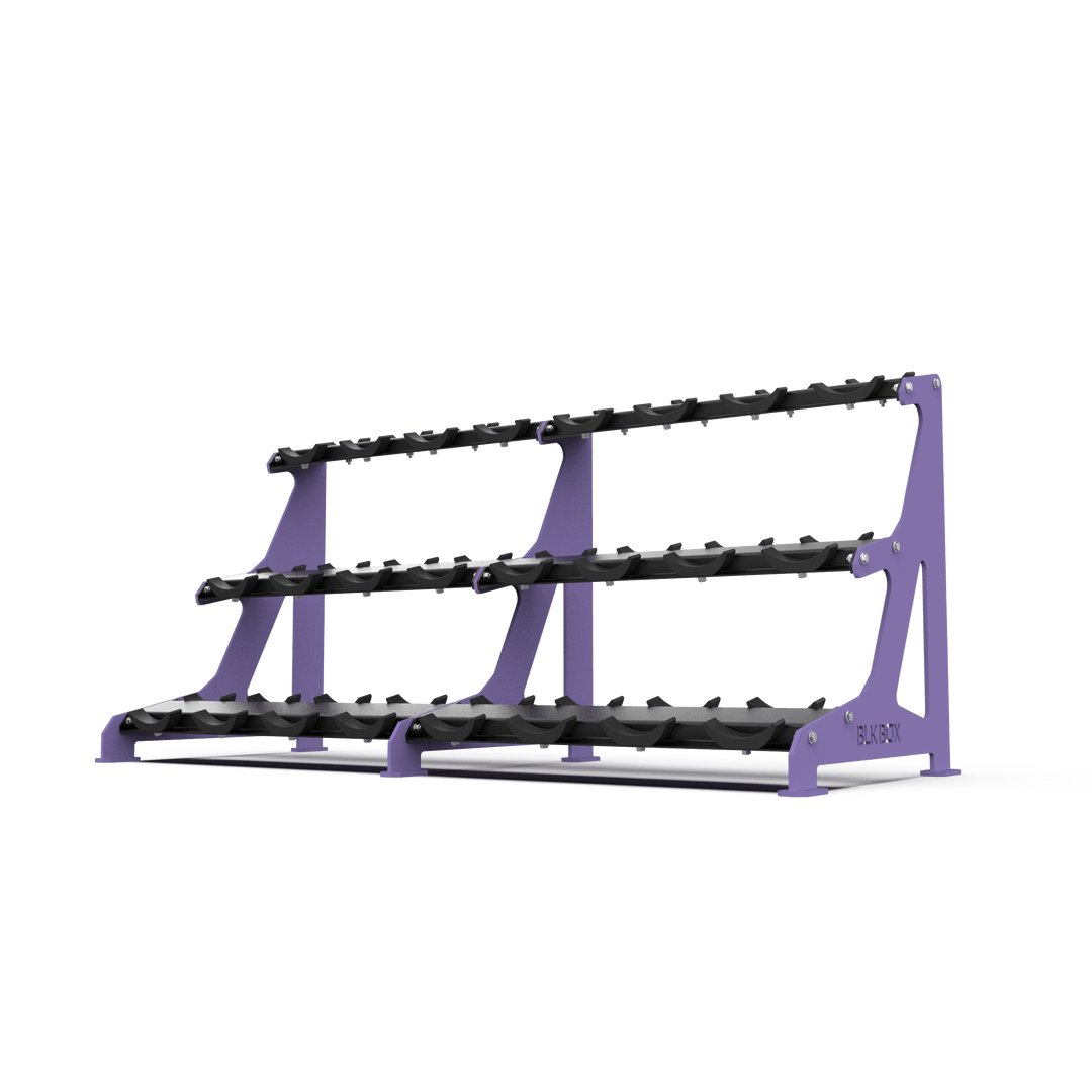 3 Tier Round Dumbbell Rack 2.5 - 30kg - BLK BOX