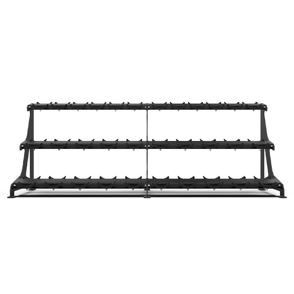 3 Tier Round Dumbbell Rack 2.5 - 40kg - BLK BOX