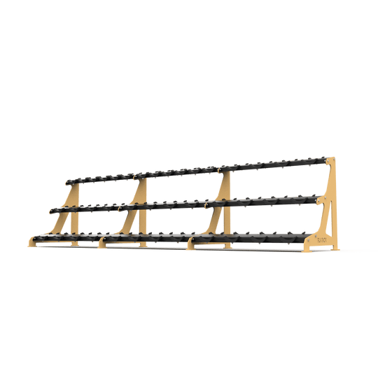3 Tier Round Dumbbell Rack 2.5 - 50kg - BLK BOX