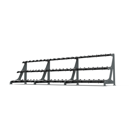 3 Tier Round Dumbbell Rack 2.5 - 50kg - BLK BOX