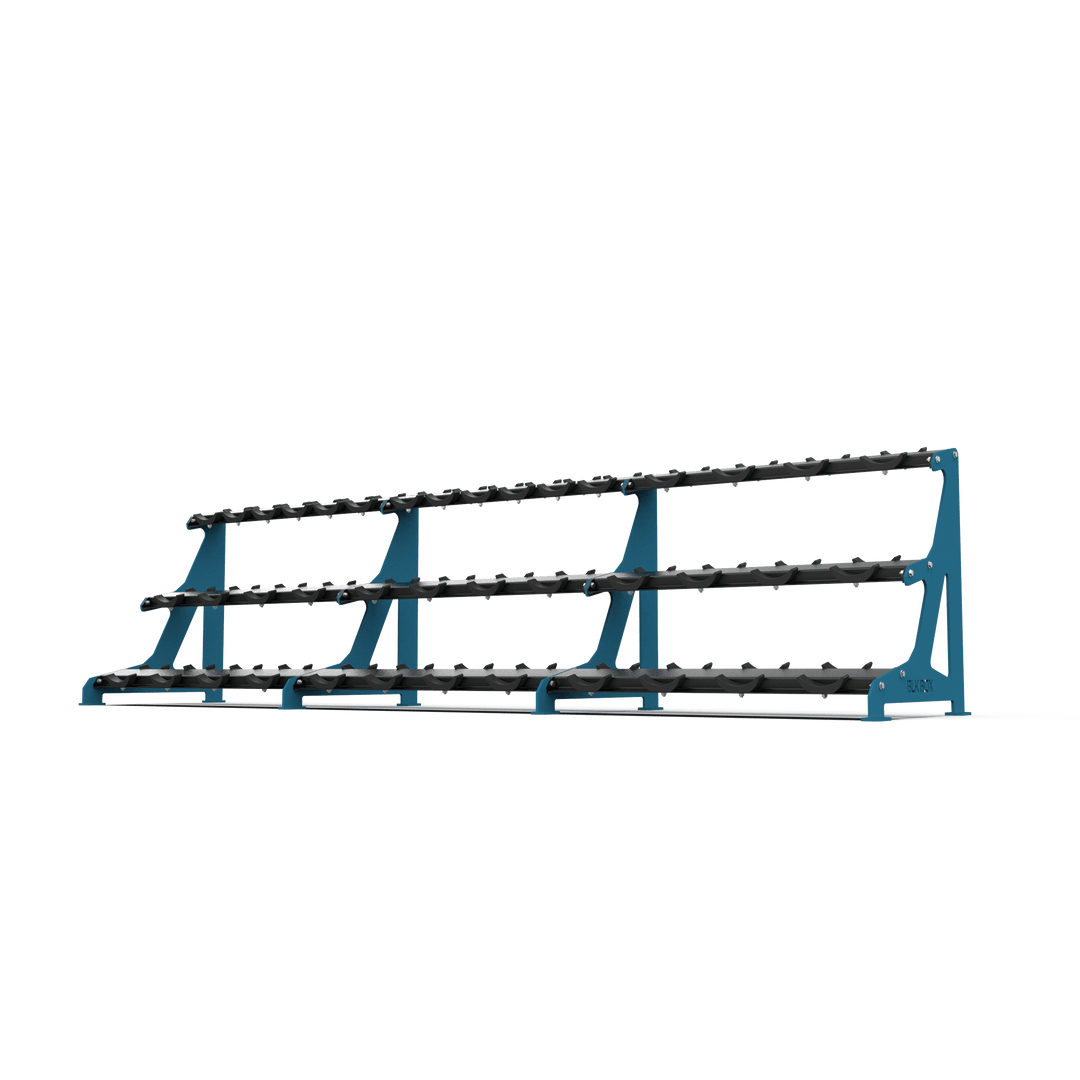 3 Tier Round Dumbbell Rack 2.5 - 50kg - BLK BOX