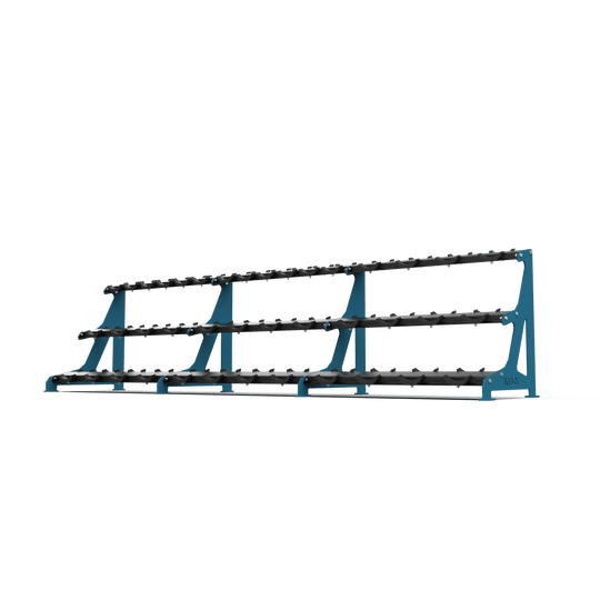 3 Tier Round Dumbbell Rack 2.5 - 50kg - BLK BOX