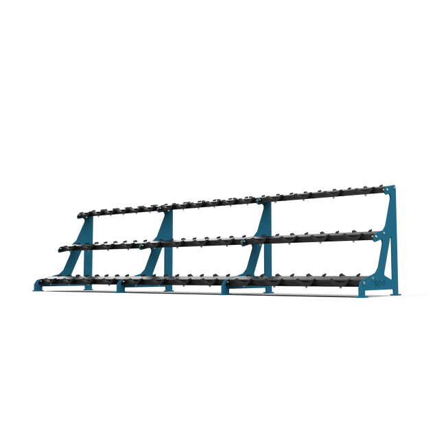 3 Tier Round Dumbbell Rack 2.5 - 50kg - BLK BOX