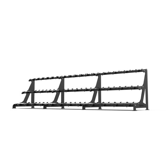 3 Tier Round Dumbbell Rack 2.5 - 50kg - BLK BOX