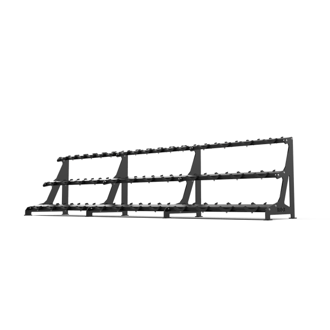 3 Tier Round Dumbbell Rack 2.5 - 50kg - BLK BOX