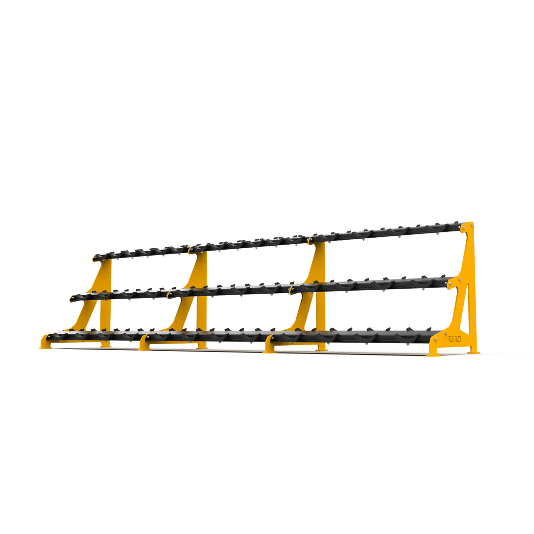 3 Tier Round Dumbbell Rack 2.5 - 50kg - BLK BOX