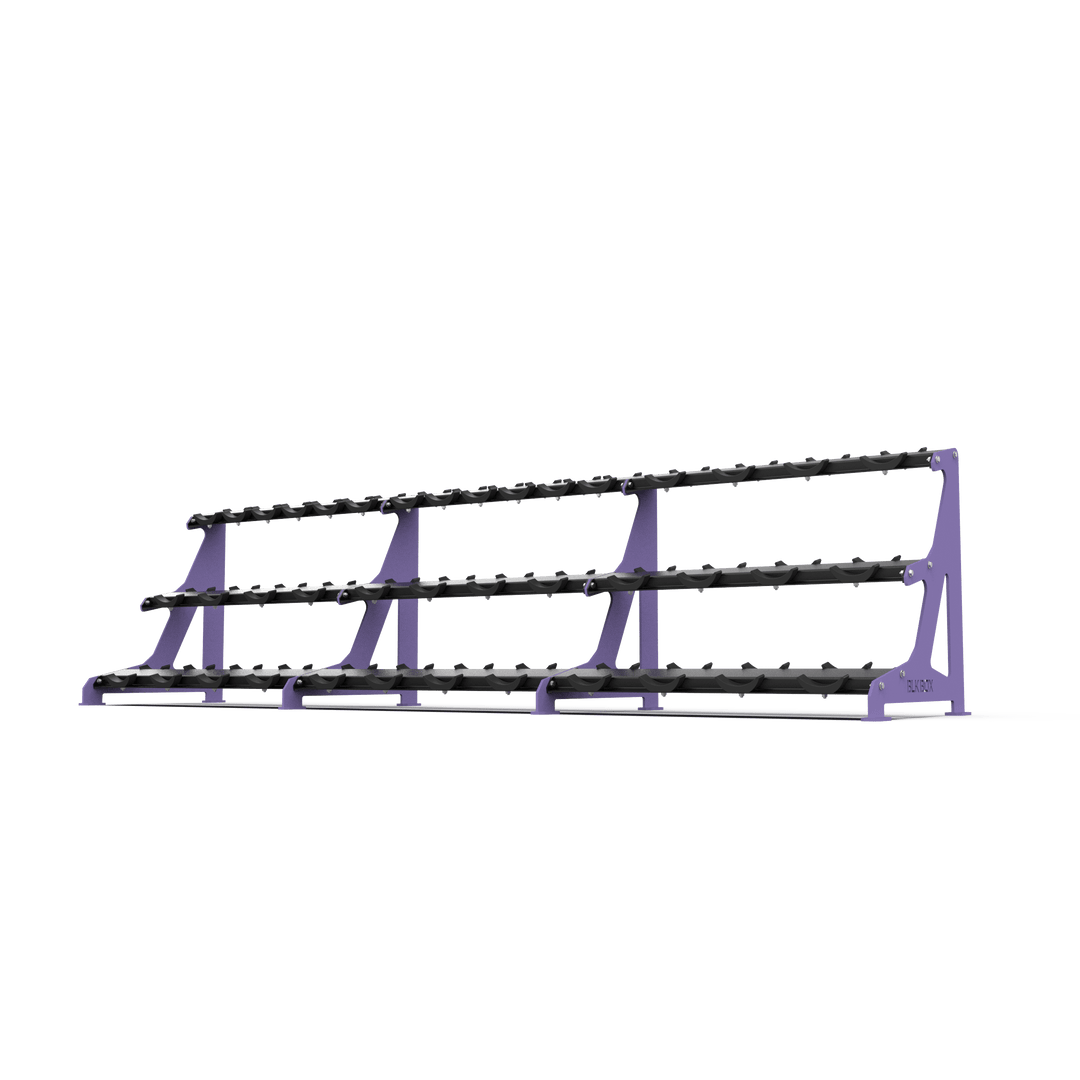 3 Tier Round Dumbbell Rack 2.5 - 50kg - BLK BOX