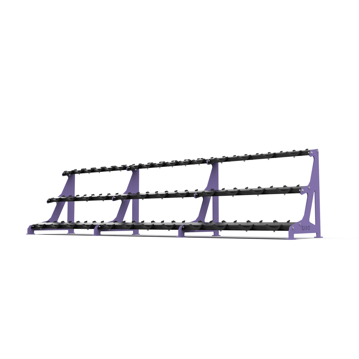 3 Tier Round Dumbbell Rack 2.5 - 50kg - BLK BOX